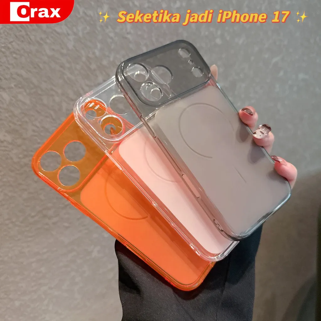 Seketika jadi iPhone 17 Softcase transparan doff tipis untuk case iPhone 11 12 13 14 15 16 17 Pro Max Plus Full cover anti jatuh Casing simpel