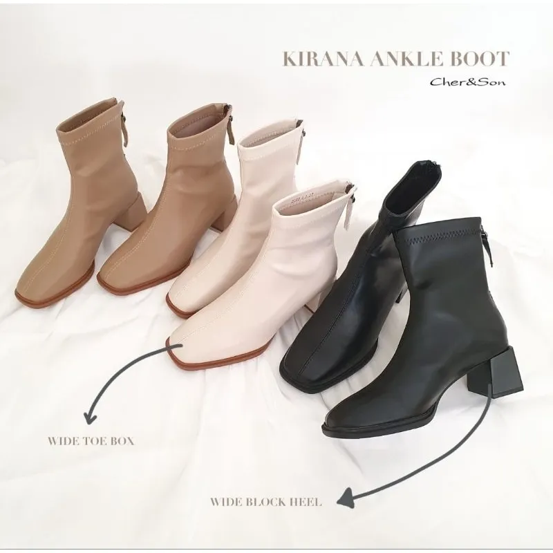 Cher&Son | KIRANA Ankle Boot Wanita | Fashion Boot | Winter Boot | Boot Wanita | Boot Musim Dingin