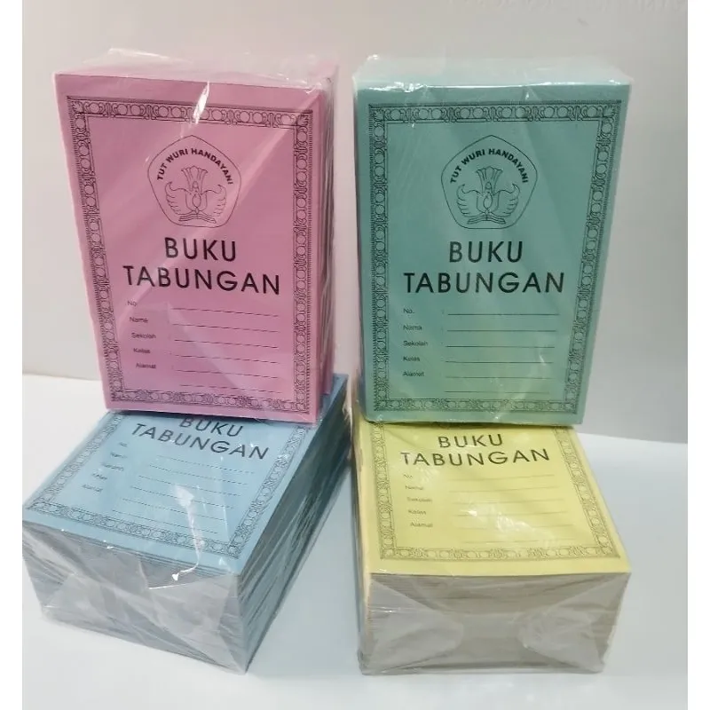 buku tabungan isi 25 pcs 4 warna