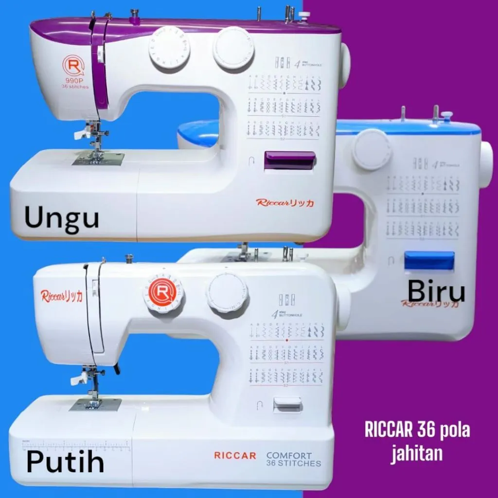 mesin jahit riccar 990P dan 987p comport - comport mesin jahit 36 pola jahitan