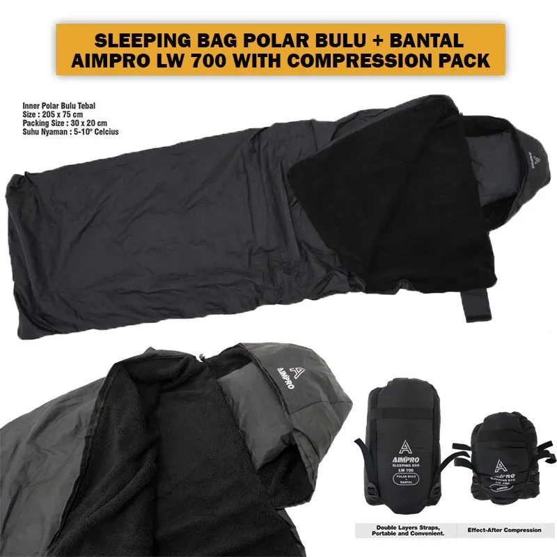 AIMPRO SLEEPING BAG POLAR BULU TEBAL - SB BULU TEBAL - SLEEPING BAG BULU TEBAL HANGAT MURAH LW180