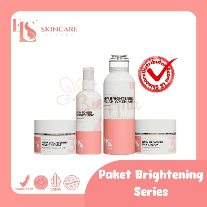 Cream Pemutih Wajah LS SKINCARE (eLStm) Brightening series Glowing Whitening cream farmacy BPOM