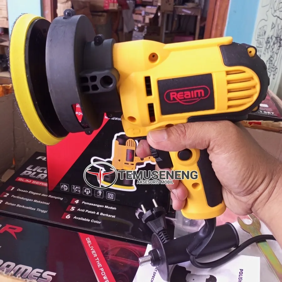 Mesin Poles Mobil Motor Reaim Polisher Alat Poles 900 Watt 220V-240V Perbaikan Pemoles Body Kaca Mobil Motor Headlamp