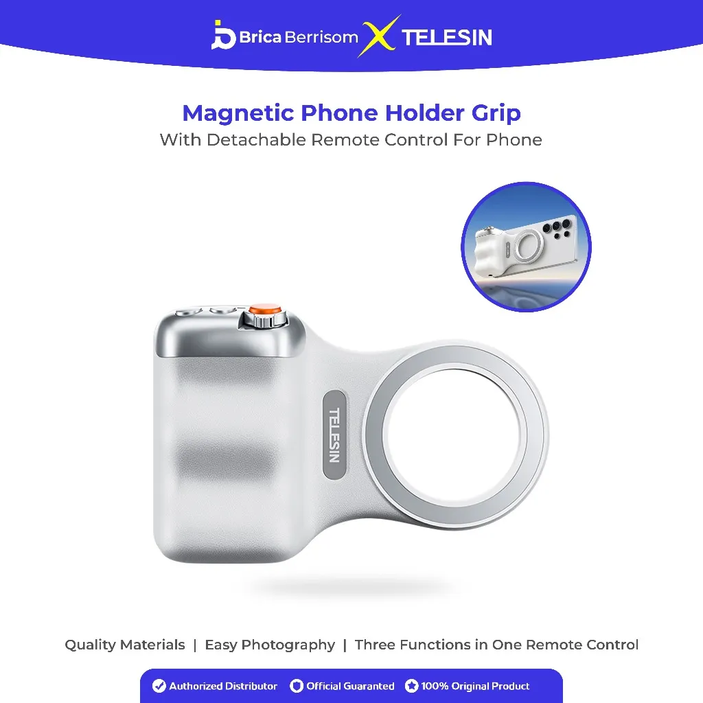 TELESIN Fun Shoot Magnetic Grip For Smartphone Camera Universal Phone Remote Selfie Shutter Button Handle Holder Android IOS iP Accessories Aksesoris