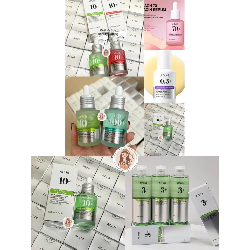 READY PASTI ORI 4NU4 AZELAIC ACID PEACH RETINOL SERUM | TXA NIACINAMIDE + TREXAMINIC ACID + ALPHA ARBUTIN DARK SPOT SERUM 30ml | AZELAIC ACID TONER 200ml