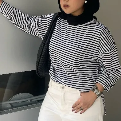 MARA OFFICIAL - GIGI TEE OVERSIZED | Kaos Lengan Panjang | Baju Casual| Baju Wanita | Kaos Oversized