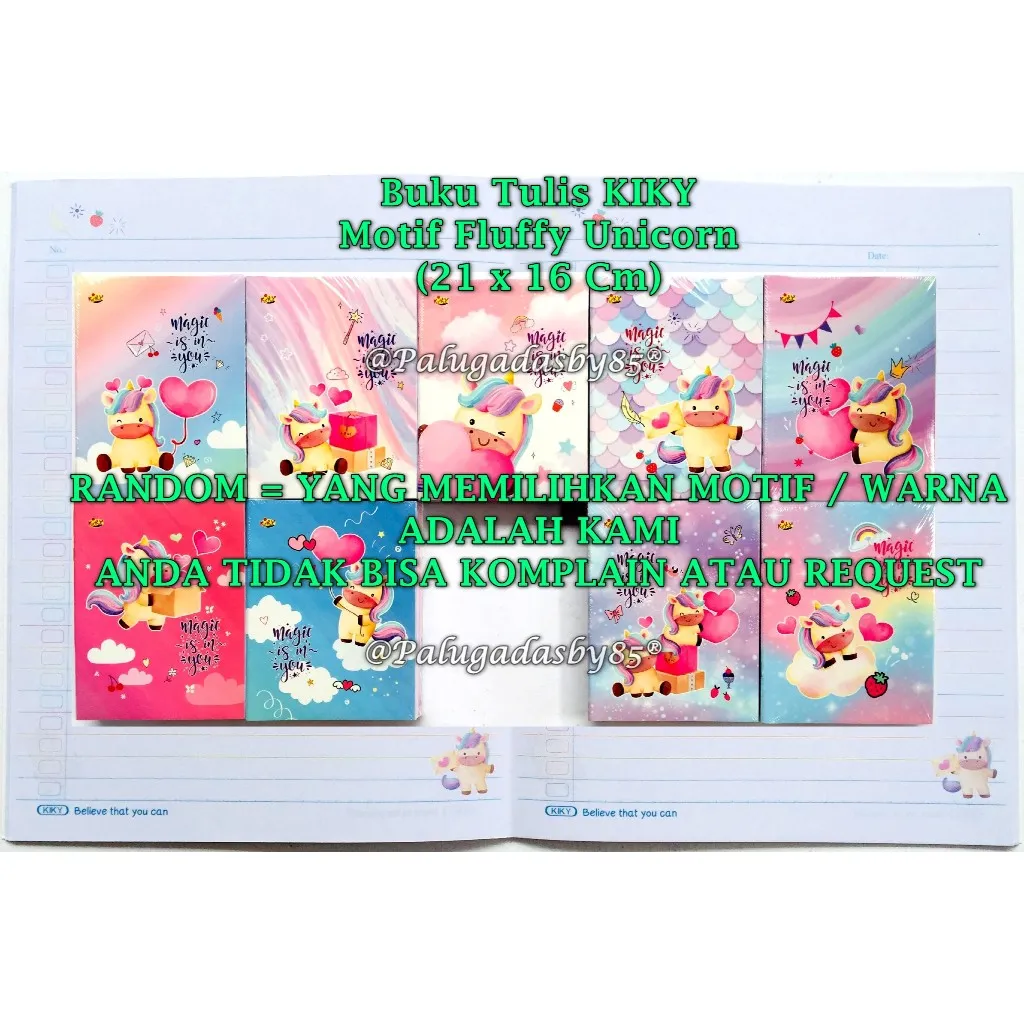 (1 Pak Isi 10 Pcs) Buku Tulis KIKY 58 Warna / Kiky Buku Tulis 58 Warna (1 Pak Isi 10 Pcs)