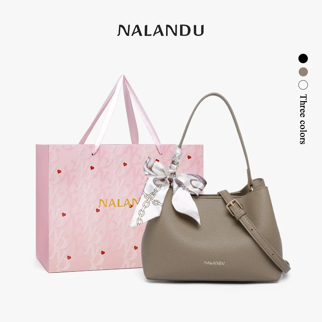 NALANDU Tas Bucket Wanita Terbaru 2025, Hand Bag Tas Bahu Selempang Sling Bag Wanita Fashion Women Bag