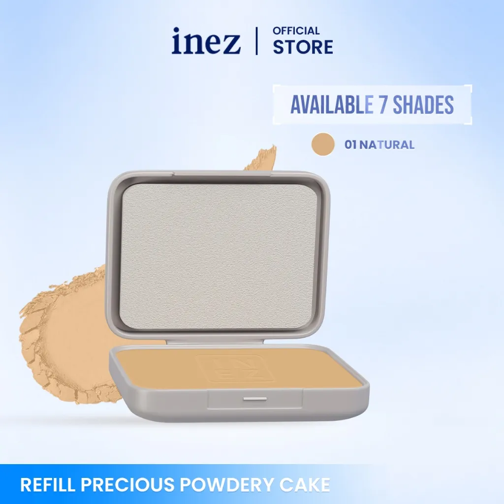 Inez Refill Precious Powdery Cake /PPC / Two Way Cake /Pressed Powder/ Bedak Padat / Isi Ulang Bedak