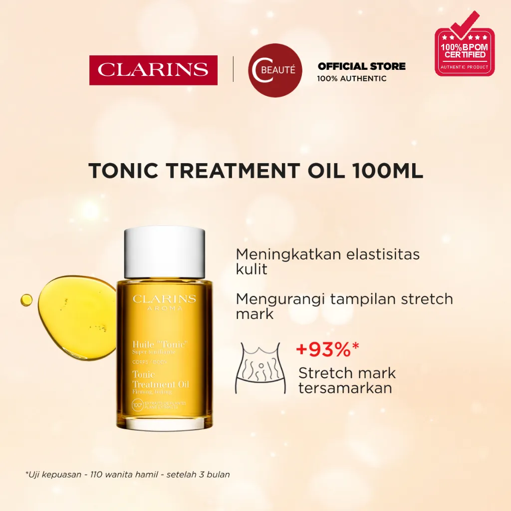 CLARINS Tonic Body Treatment Oil 100ml - Stretch Mark / Stretchmark / Pengencang / Firming