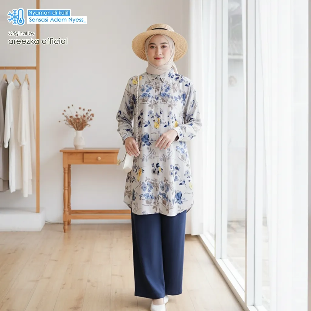 Setelan Tunik JUMBO MOTIF Rayon LD 120 Areezka