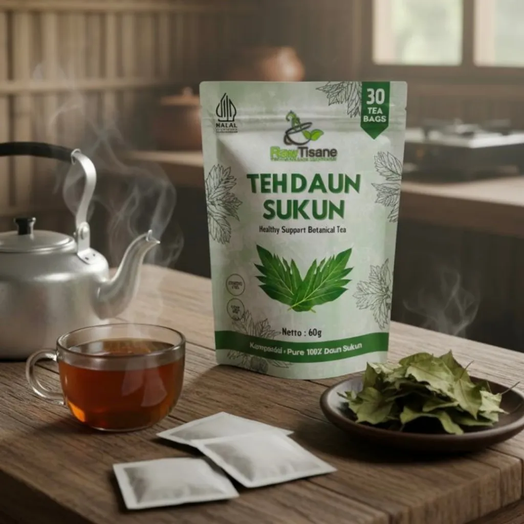 RAW TISANE Teh Daun Sukun / Teh Celup Daun Sukun : Breadfruit Leaf Tea Isi 30 Kantong