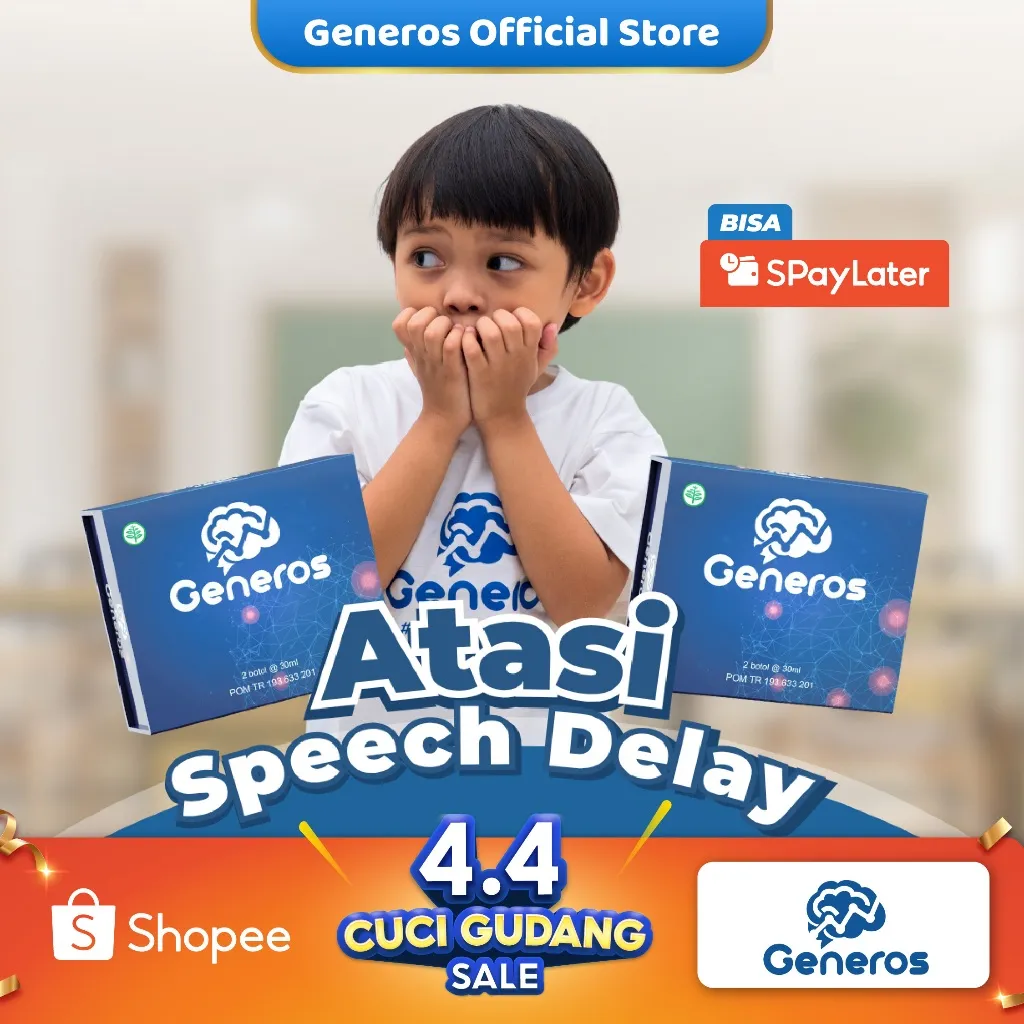Generos Official Store - Multivitamin Otak Anak Bantu Mencegah Speech Delay Dengan Ekstrak Buah Mengkudu dan Madu Hutan Alami Herbal - 1 Box