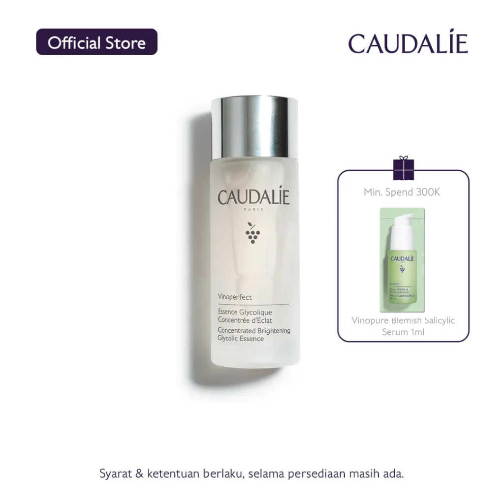 Caudalie Vinoperfect Concentrated Brightening Glycolic Essence 100ml | Esens Pencerah Wajah