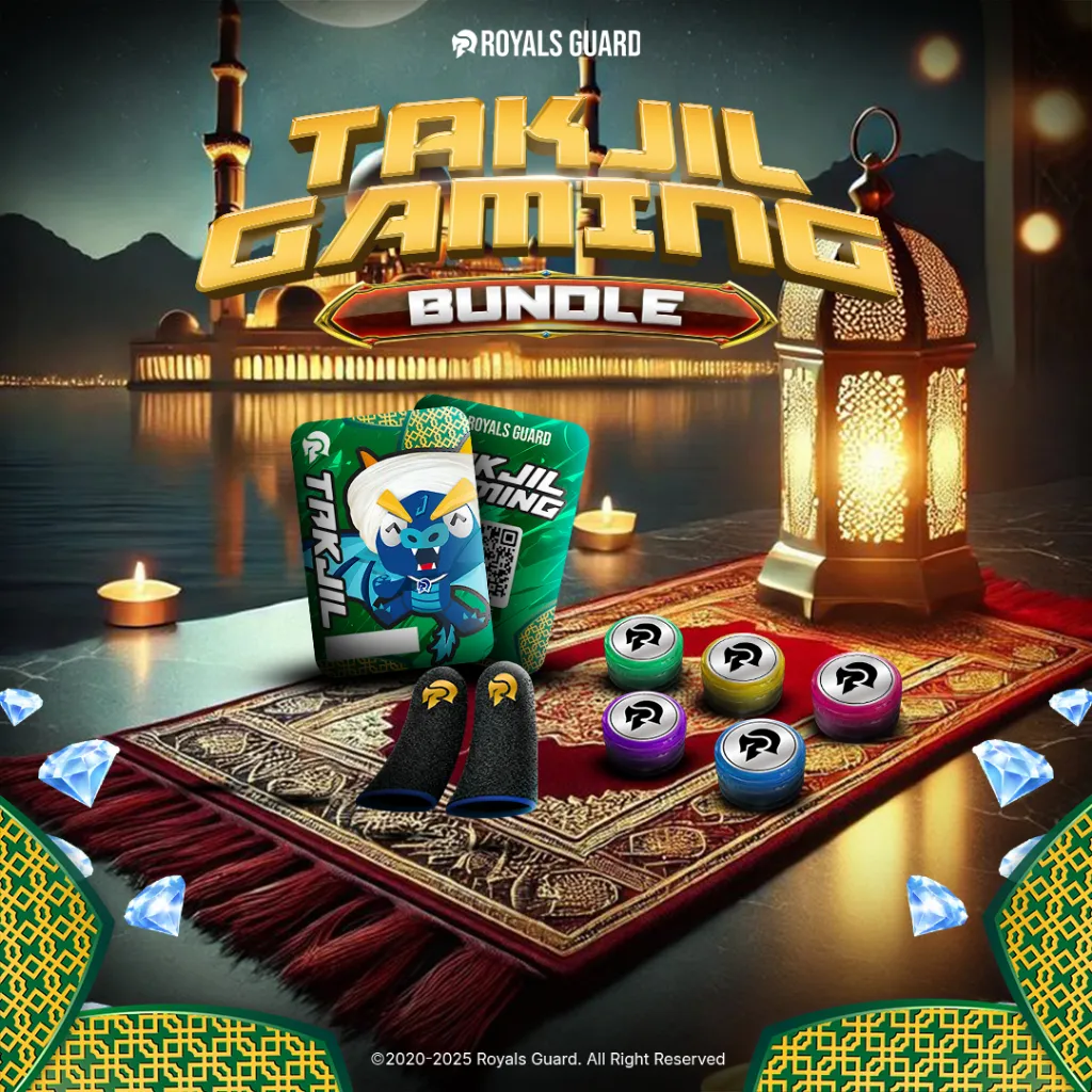 [TAKJIL GAMING [SPECIAL PEGASUS] BUNDLE] Royals Touch Sarung Jempol Gaming + Royals Dust RGB Bedak Gaming Pro Player Anti Keringat Aksesoris Gaming