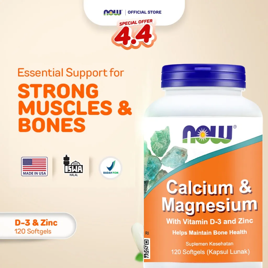 NOW Calcium & Magnesium - 120 Softgels