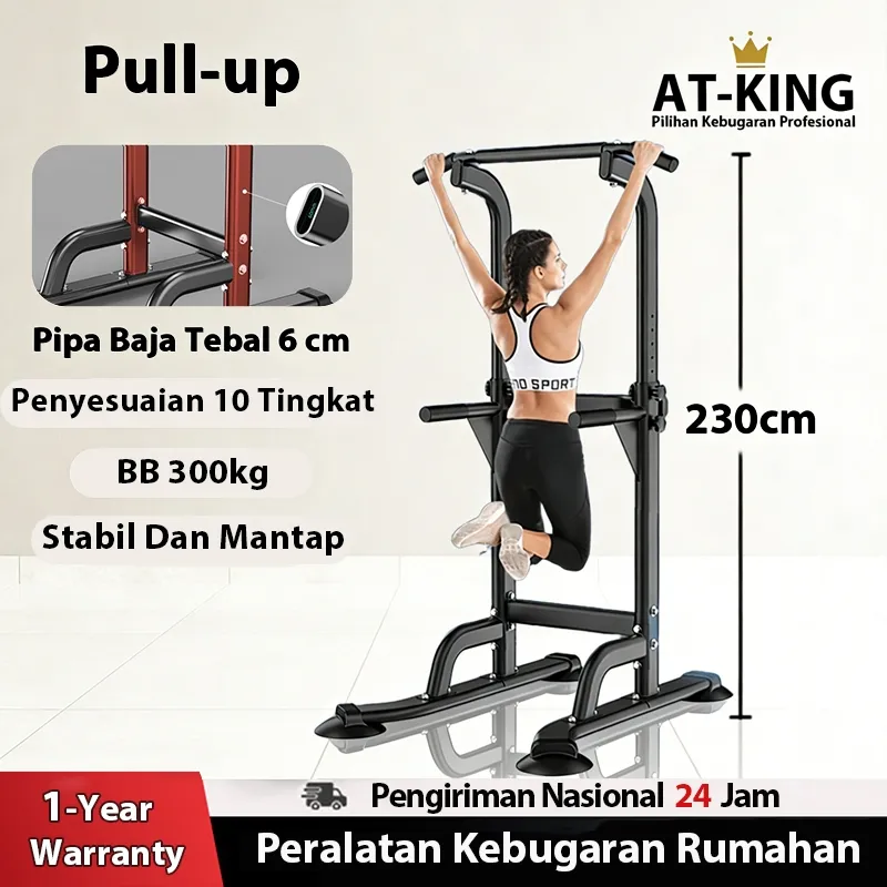 Parallel Bars Pull Up Bar Alat Fitness Rumahan Alat Olahraga 6 Tingkat Penyesuaian Ketinggian