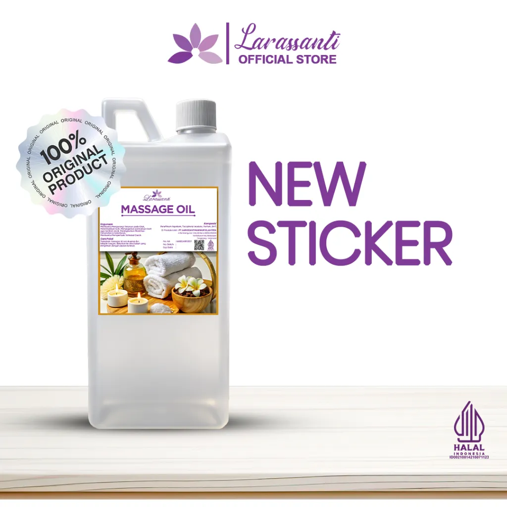 LARASSANTI - Massage Oil 1 LITER  Resmi (BPOM) BOTOL ATAU POUCH