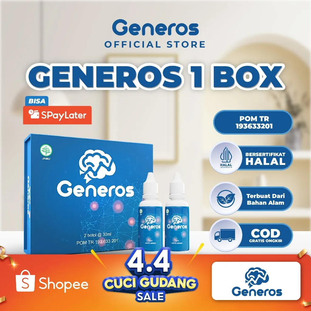 Generos Official Store - Multivitamin Bantu Atasi Speech Delay dan Menstimulasi Kecerdasan Otak Anak - 1 Box