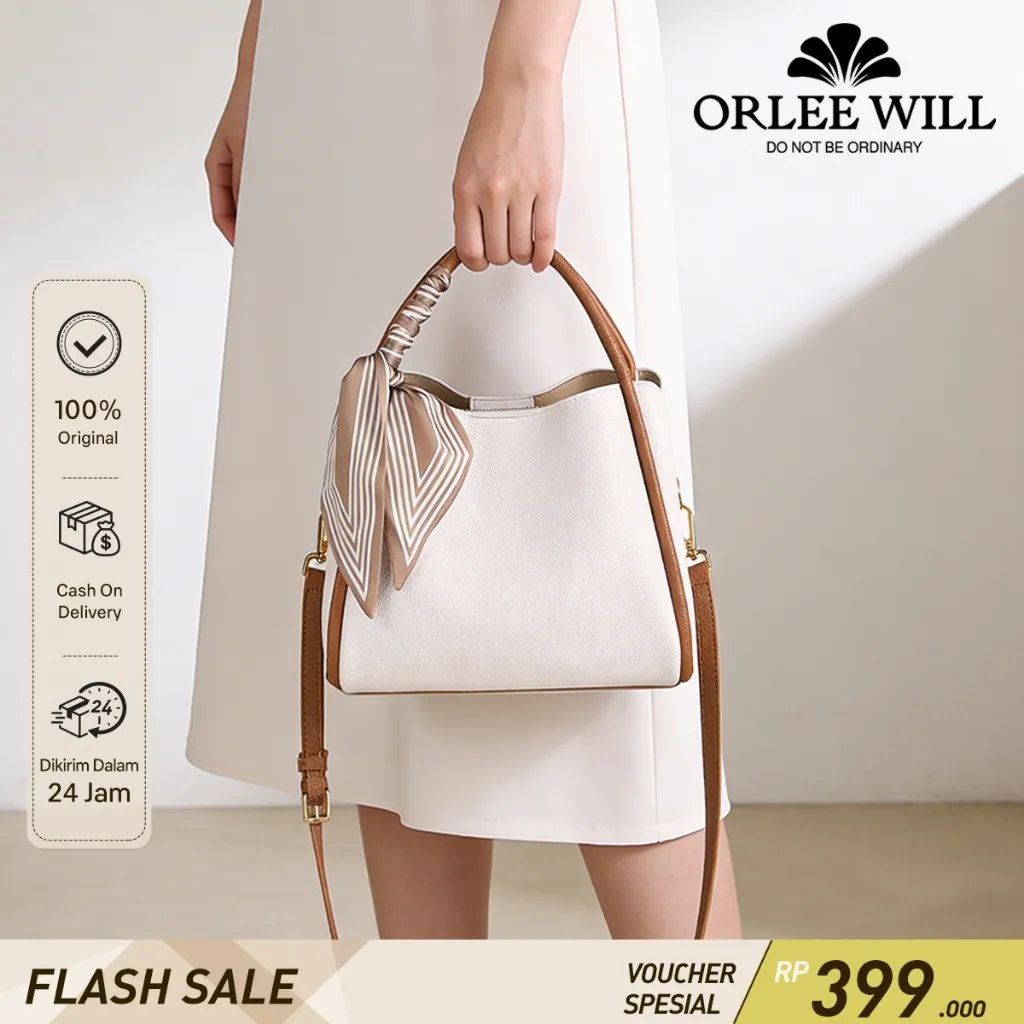 ORLEE WILL Hand Bag Tas Bucket Wanita Kulit Asli Original Import Premium Tas Wanita Fashion S157