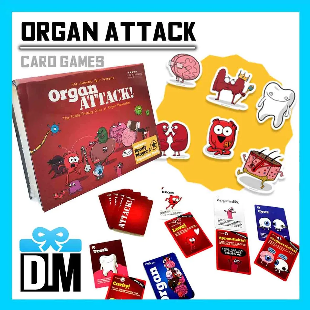 Organ Attack Game Kartu Permainan Keluarga Seru Box Serangan Organ