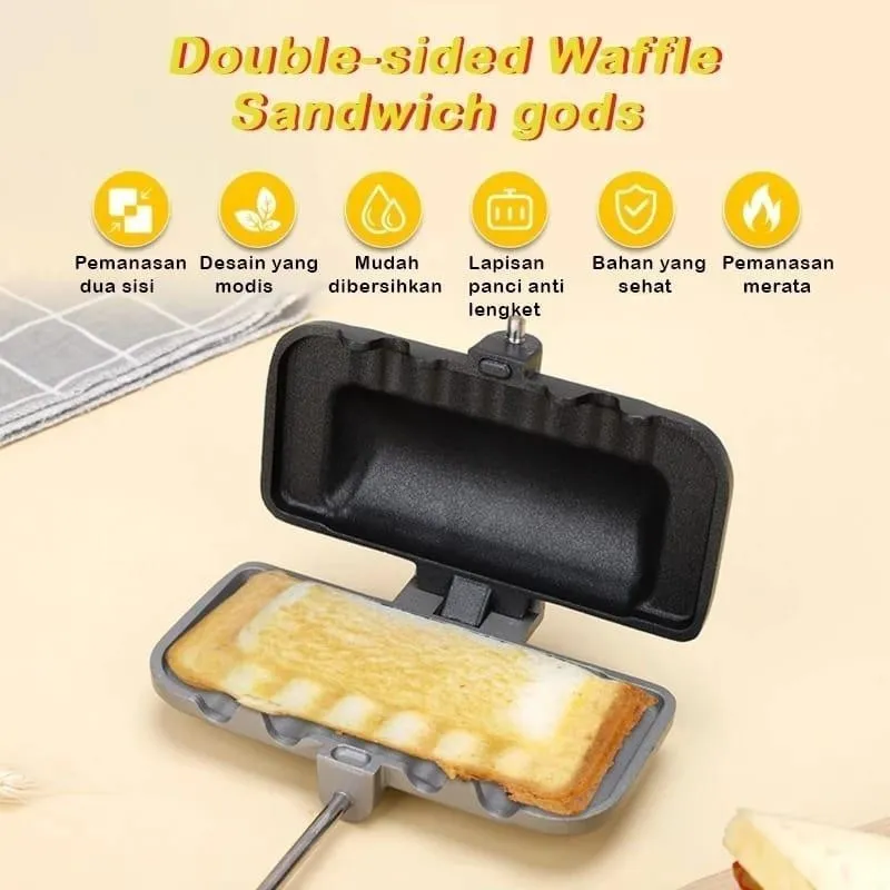 Sandwich Maker Waffle Maker Cetakan Sandwich Waffle Panjang BERGARANSI