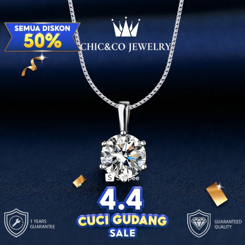 Chicco Jewelry Lokal wanita Wedding Tunangan Adjustable Kalung Silver Permata dukung COD 07