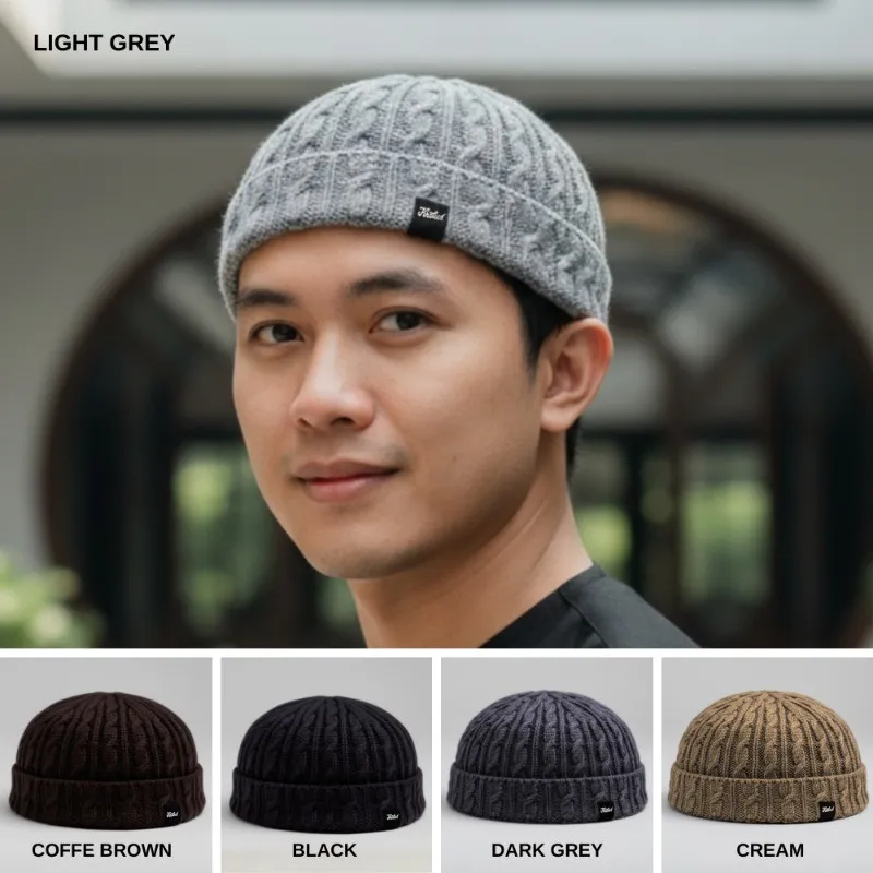 Khaleed Apparel - BEANIE HAT Rajut Cotton Premium Pria Stylish