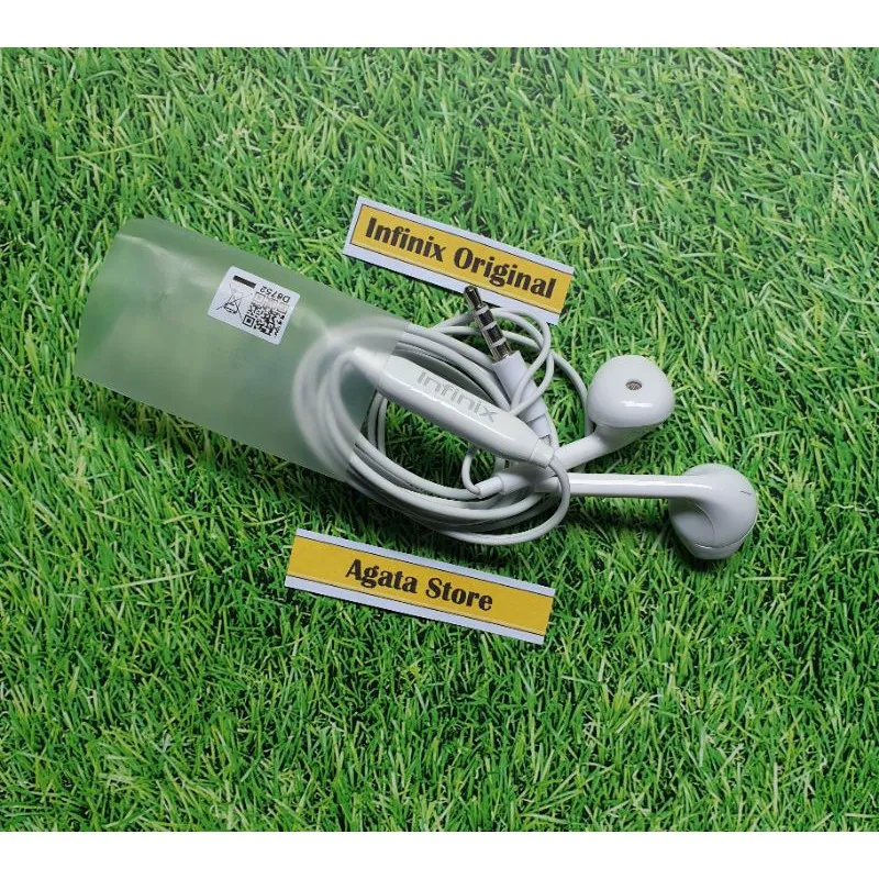 Headset Earphone Infinix Hot 20 30 30i Original jack audio 3.5mm Handsfree Infinix Ori new