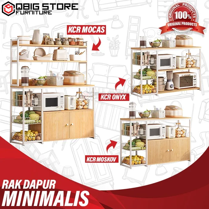Rak Dapur Mee Do Susun Minimalis Rak Oven Microwave Bumbu Serbaguna