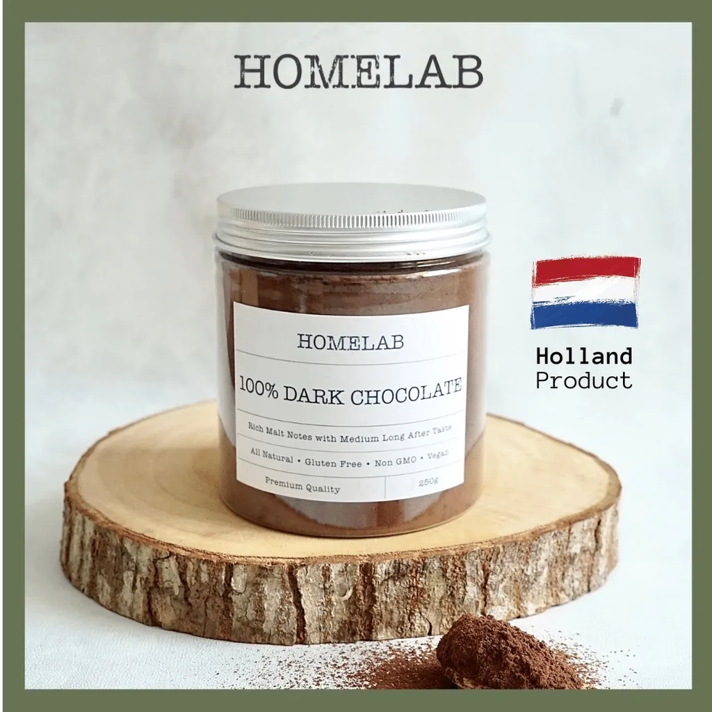 Homelab 98% Dark Chocolate Powder / Bubuk Coklat Asli Premium 250G