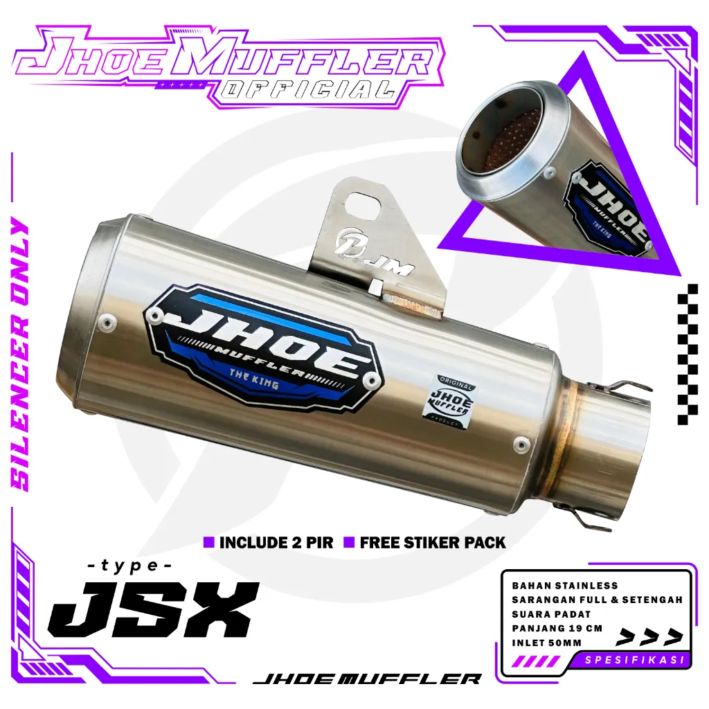 Silencer Knalpot racing type JSX Original Jhoe Muffler
