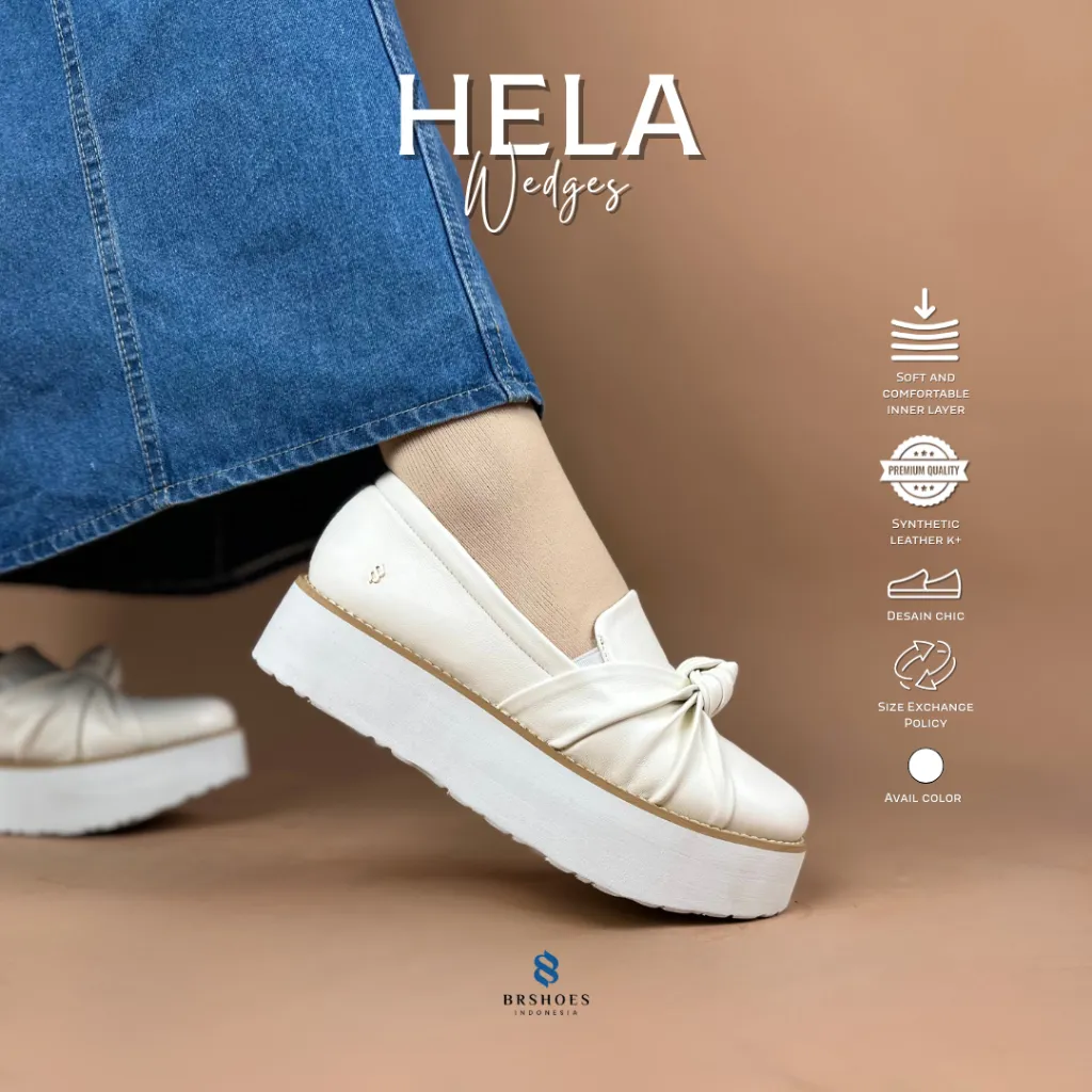 BRSHOES HELA Sepatu Wedges Wanita - Platform Shoes 4cm
