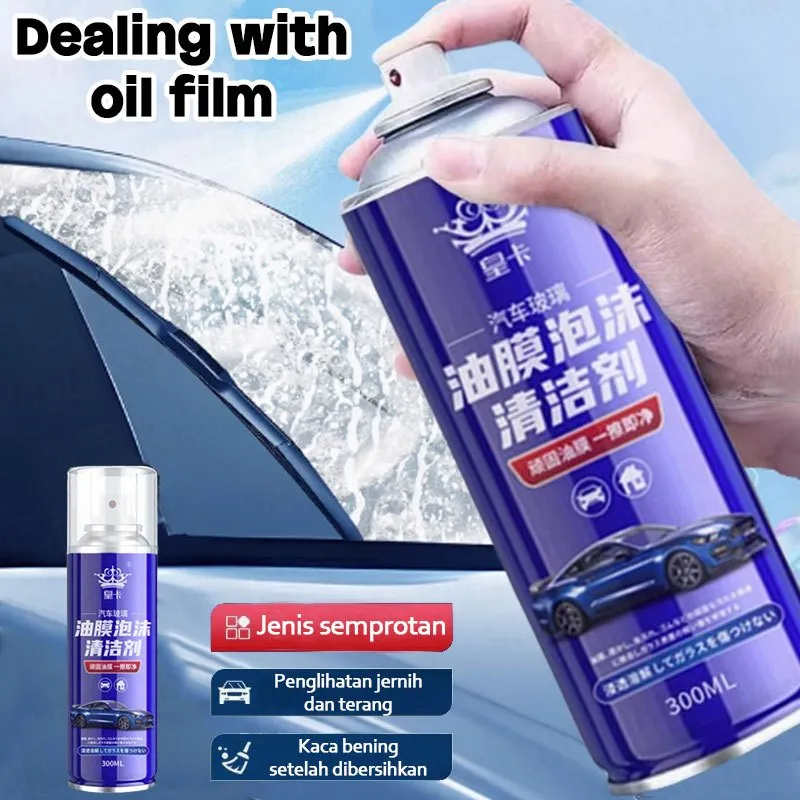 Pembersih Kaca Mobil Anti Jamur Cairan Pembersih Jamur Kaca Mobil Remover Kaca Car Glass Oil Film Foam Spray Cairan Kaca Depan