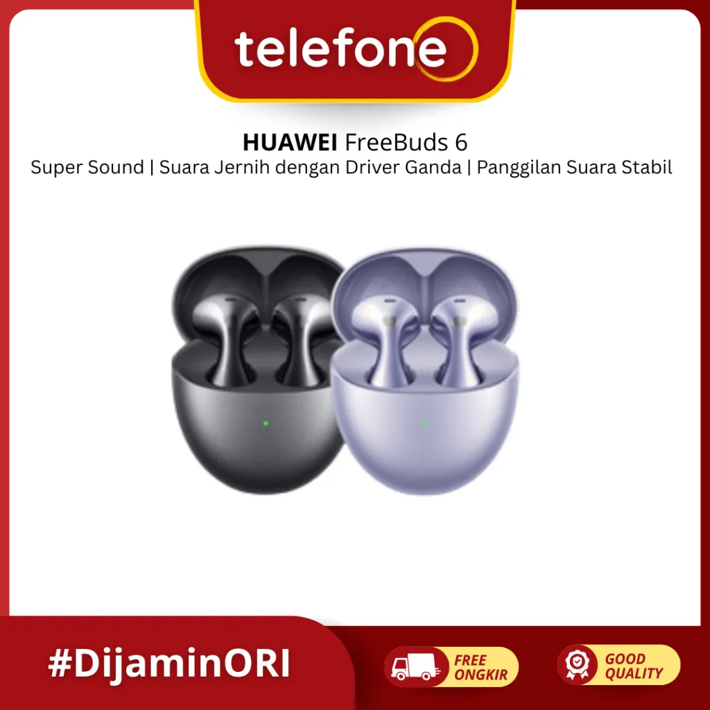 HUAWEI FreeBuds 6 Wireless Earbuds | Dual-driver True Sound | Stable & Clear Calls | Ear-fitting wearing | Open-fit ANC