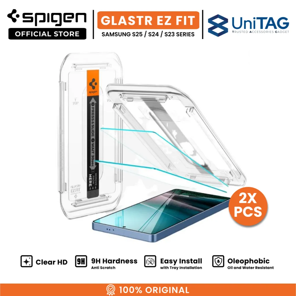SPIGEN Tempered Glass for Samsung Galaxy S25 S24 S23 Ultra Plus Edge Glas tR EZ Fit Anti Spy Clear HD Anti Gores Protector