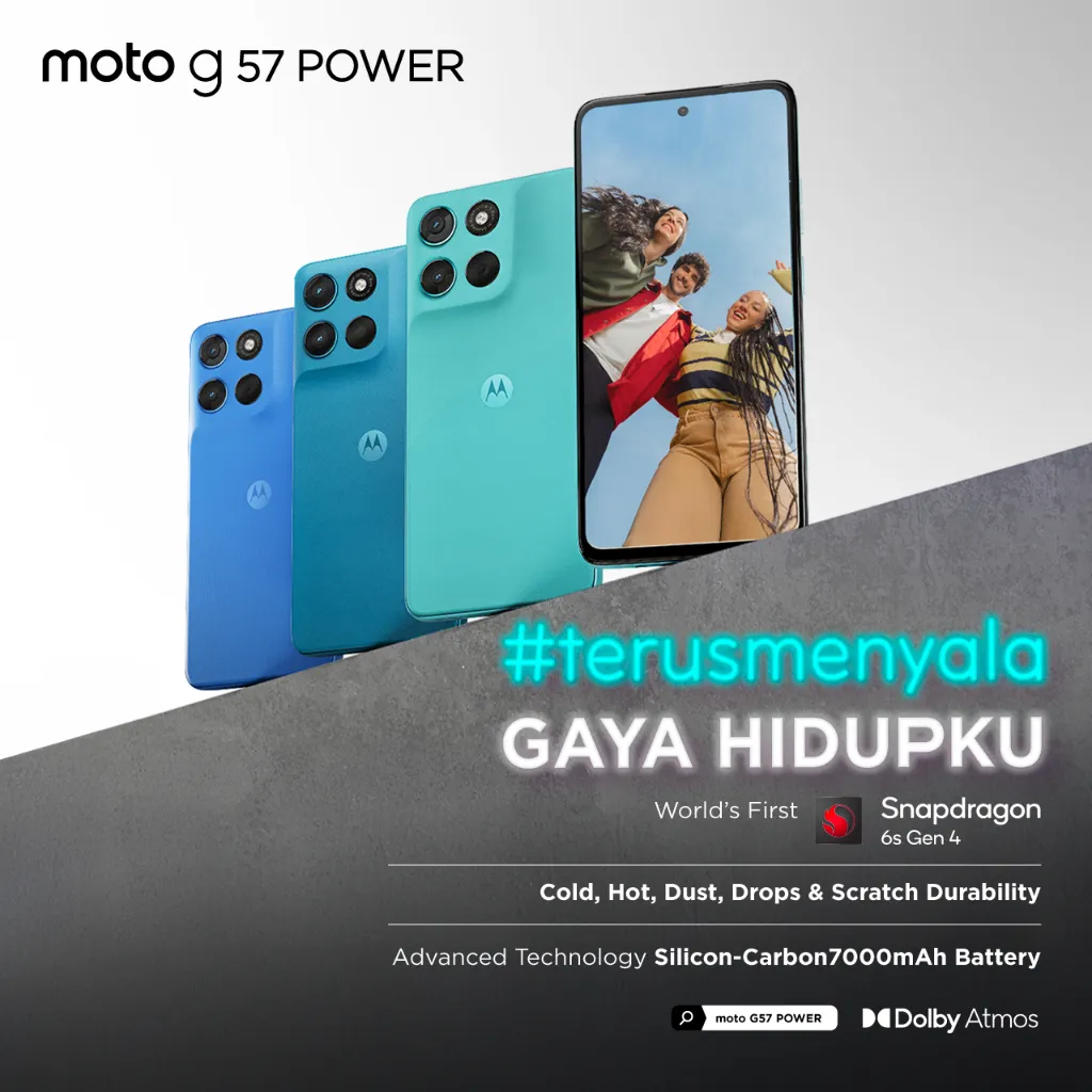 Moto G57 Power 5G - RAMBoost 24GB/256GB -  Snapdragon6s Gen4 - Antutu 625K - 7000mAh SiliconCarbon - 50MP Sony LYTIA600 - 8MP Selfie - 6.72" - IP64 GG7i MIL810H - Dolby Stereo