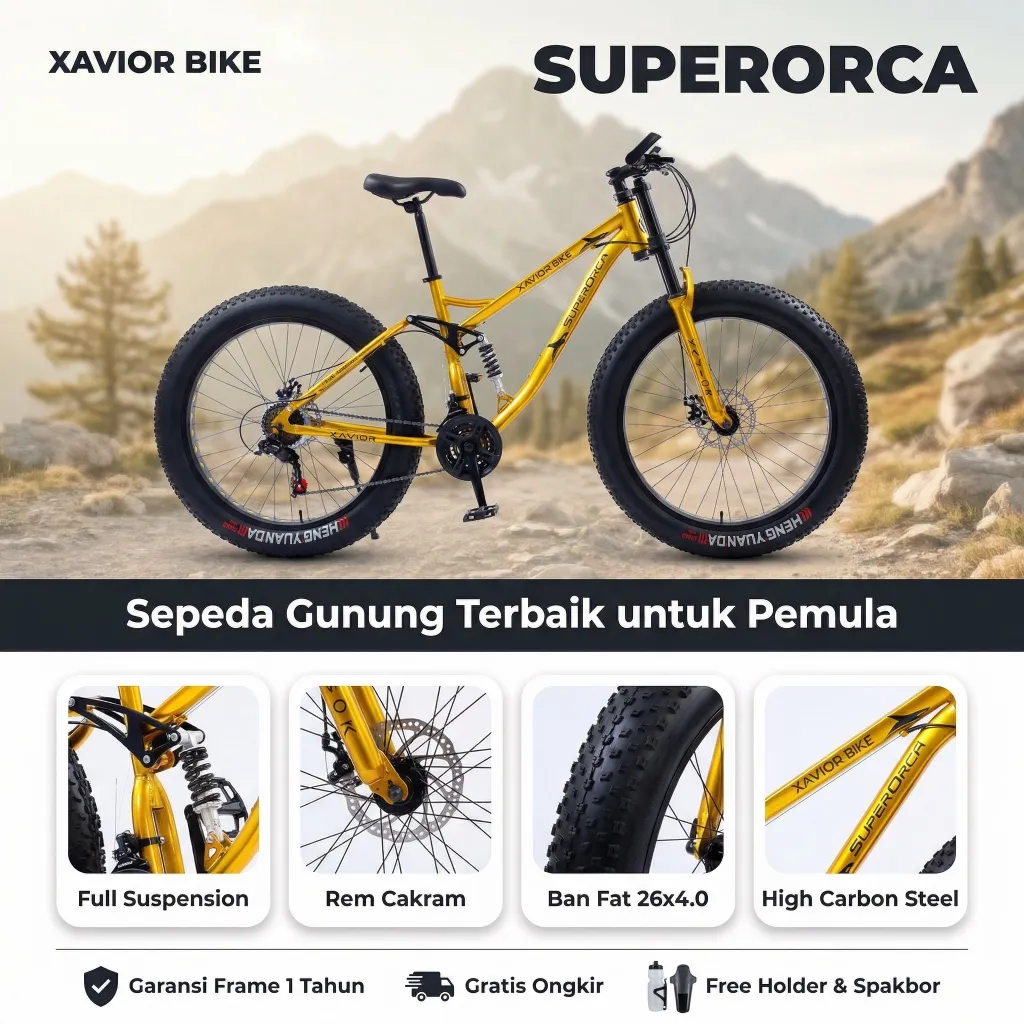 SEPEDA GUNUNG MTB 26 Inch XAVIOR SUPERORCA 21 Speed