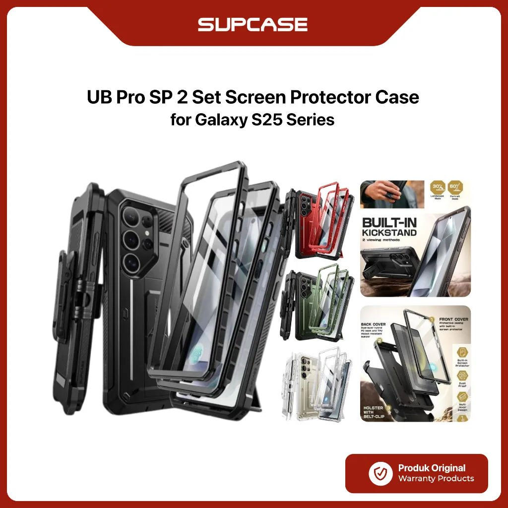 SUPCASE Case Samsung Galaxy S26 S25 Ultra Plus SUPCASE Unicorn Beetle UB Pro SP 2 Set Screen Protector Guard with Belt-Clip Rugged Protective Casing Cover