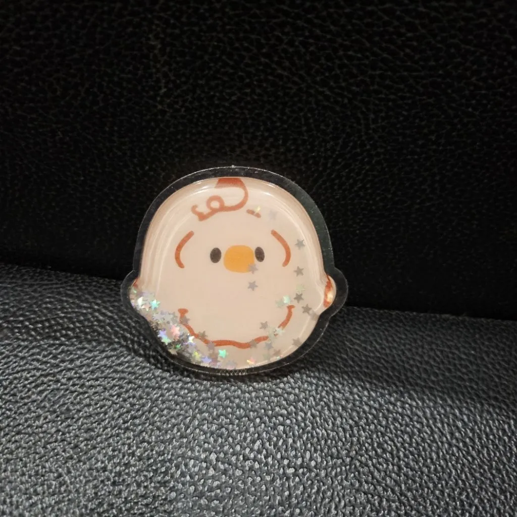 Charlie Brown POPSOCKET GLITTER PREMIUM / tanpa Glitter / STAND GRIP untuk HP Charlie Brown / Snoopy head popsocket hp new stok