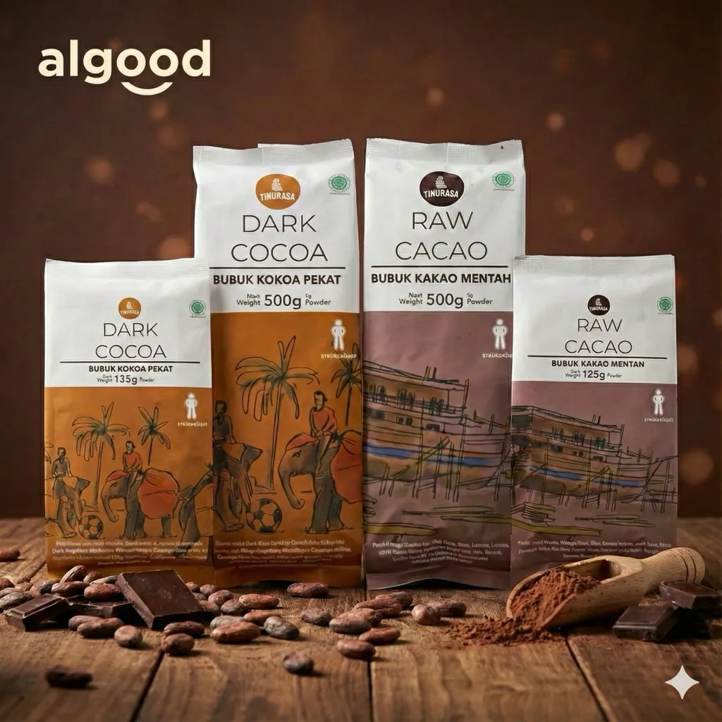 Timurasa dark raw cocoa cacao chocolate powder 100% no sugar - bubuk minuman dark chocolate cokelat - coklat kakao bubuk 100% murni organik tanpa gula - bubuk coklat murni premium cocoa untuk minuman