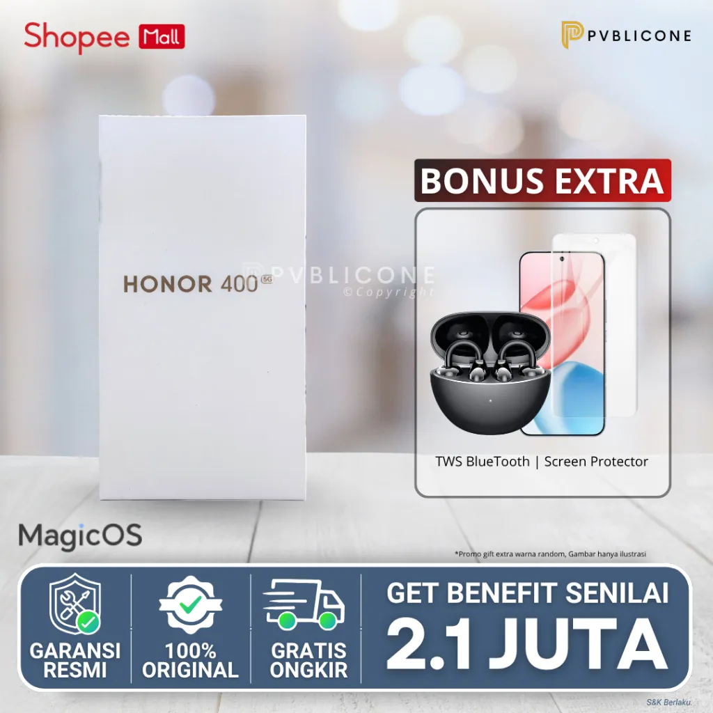 HONOR 400 5G Smartphone RAM 12GB+12GB ROM 512GB Layar 6.55" AMOLED Kamera 200MP Garansi Resmi