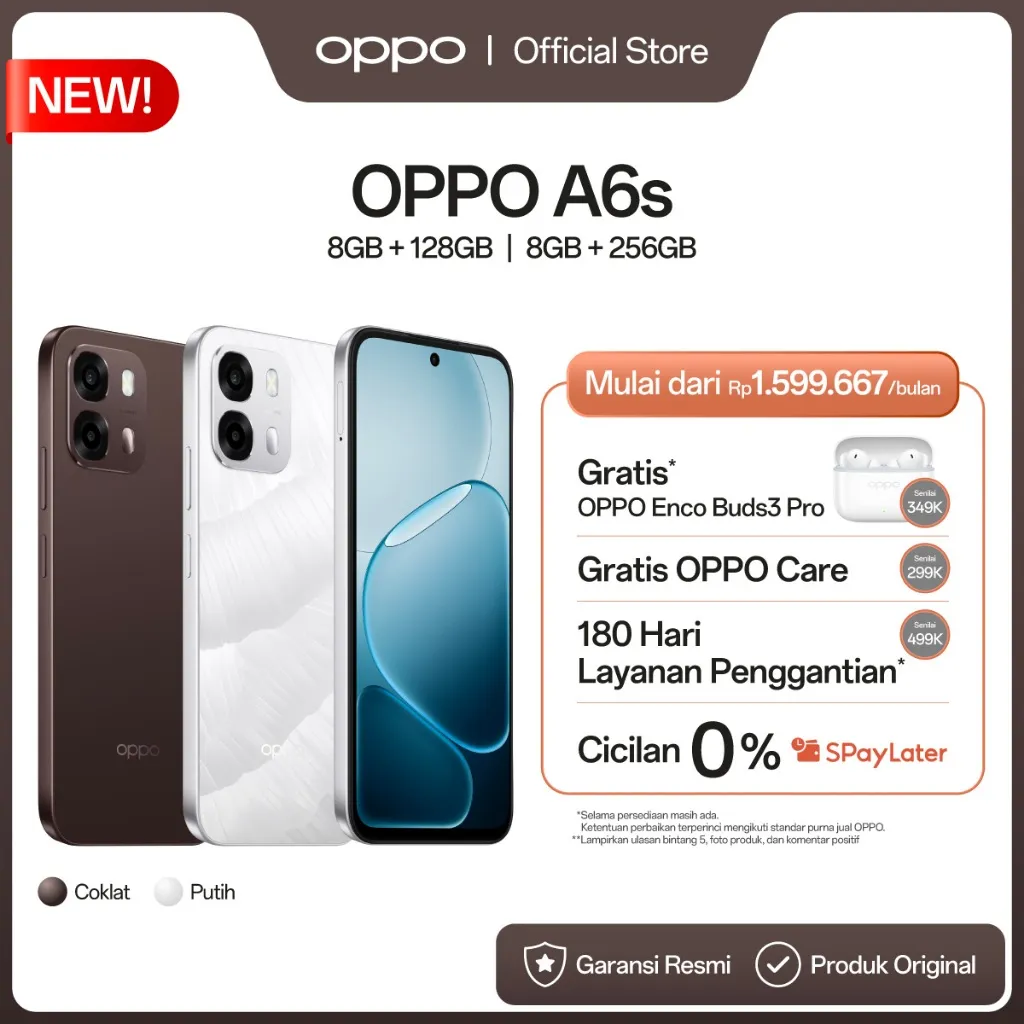[BARU] OPPO A6s 8GB+128GB/256GB [7000mAh Large Battery, 80W SUPERVOOC Flash Charge, Underwater Photography IP69]