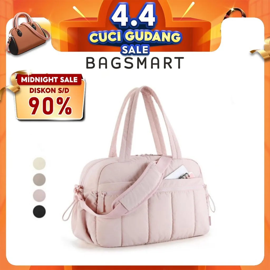 BAGSMART Travel Bag Tas Gym Duffel Wanita Carry on Weekender Water Resistant Workout Bag Sports Bag