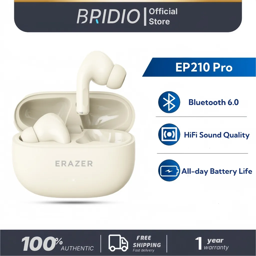 Lenovo ERAZER EP210 Pro True Wireless Earbuds All-Day Battery Bluetooth 6.0 IPX4 Hi-Fi Garansi 1 Tahun