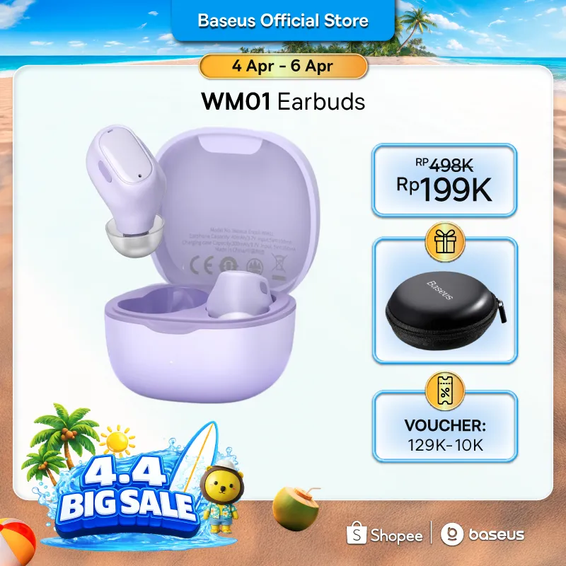 Baseus Bowie WM01 Upgrade Edition True Wireless Earphones TWS Mini Earbuds Earphone Bluetooth