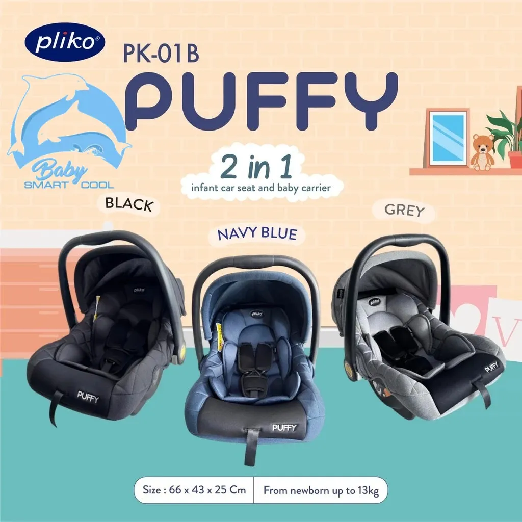 CARSEAT MURAH NEW BABY CARRIER PLIKO PK 01B PUFFY WITH CANOPY PK-01B