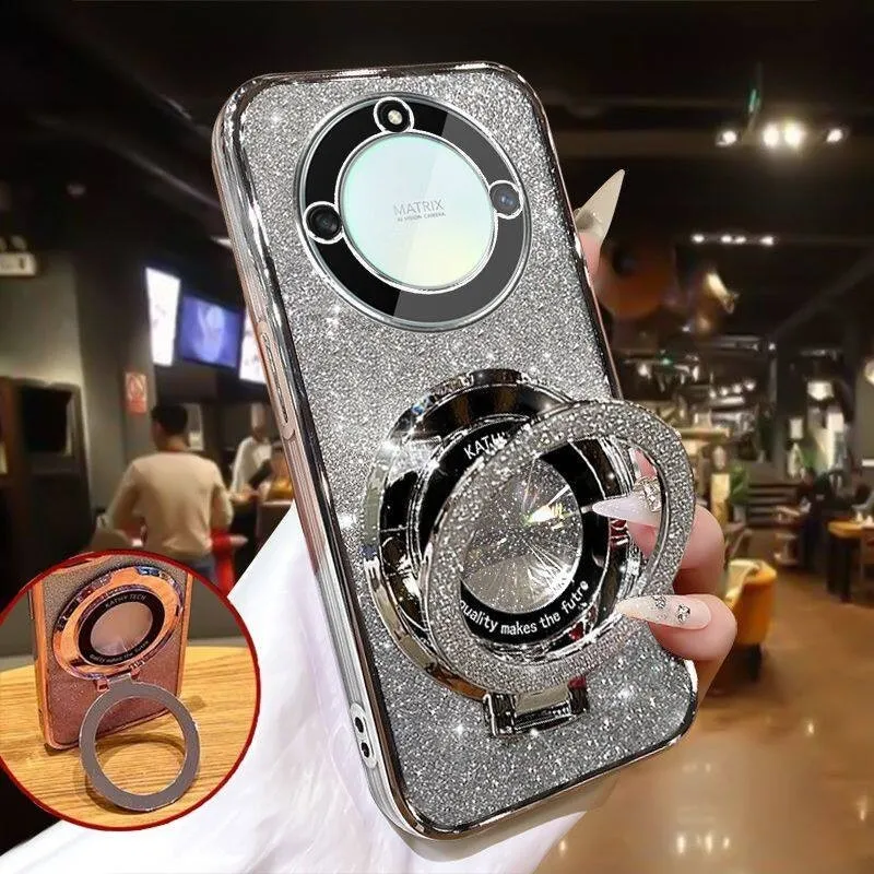 Phone Case Honor X9B X9A X9C X8C X7C X9 X9D X5B Plus 400 Lite Smart X7D Back Cover Flash Sparkling Soft Anti Scratch Protection With Holder Cover Cases Casing