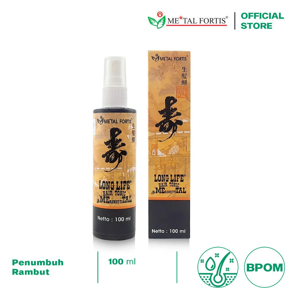 METAL FORTIS Long Life Hair Tonic Penumbuh Rambut Anti Rontok 100 mL MET