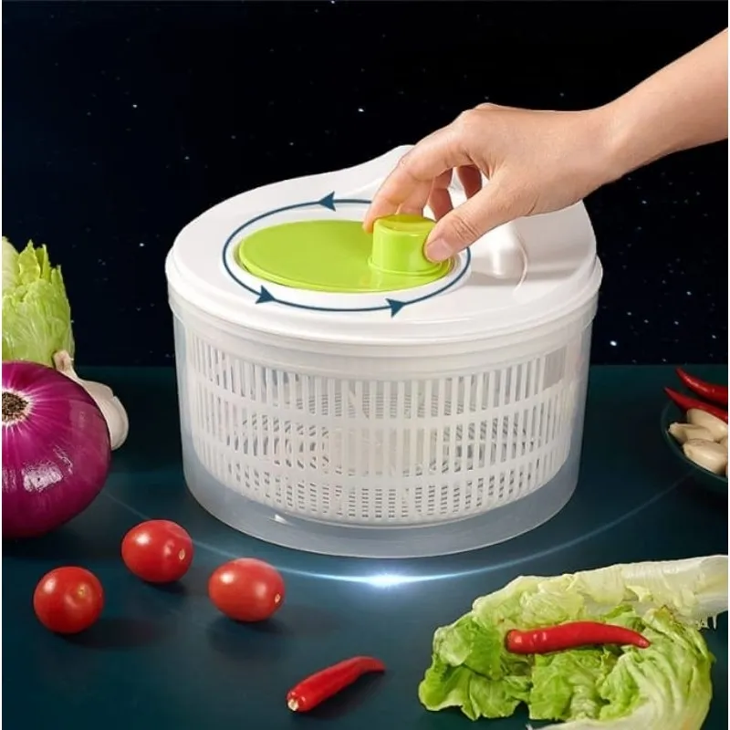 SAMIAKU-Salad Spinner Pengering Sayuran Penyaji Putar (free box &buble wrap)